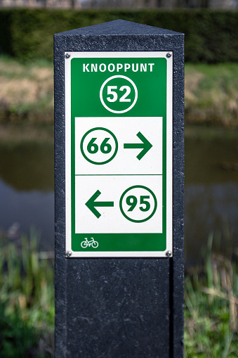 Fietsroute knooppunt in Nederland