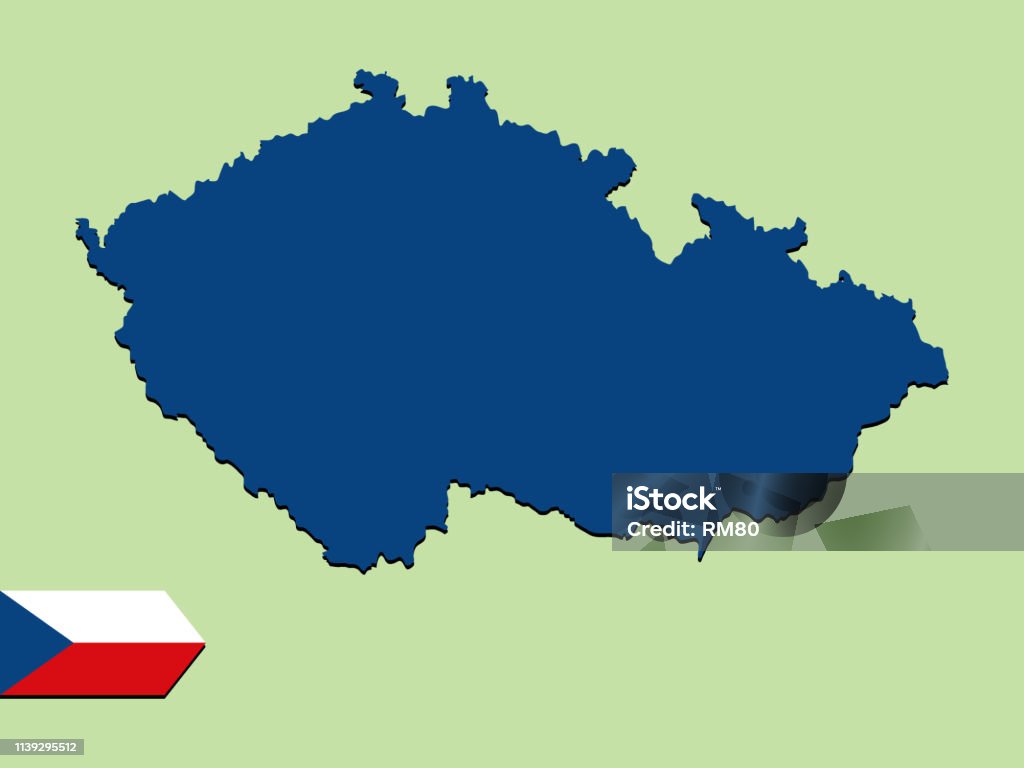 Karta över Tjeckoslovakien - Royaltyfri Baner - Skylt vektorgrafik