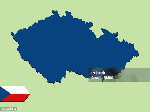 Karta Över Tjeckoslovakien-vektorgrafik och fler bilder på Baner - Skylt - Baner - Skylt, Blå, Datorgrafik