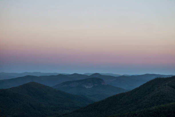 스모키 산맥 - great smoky mountains great smoky mountains national park panoramic sunrise 뉴스 사진 이미지