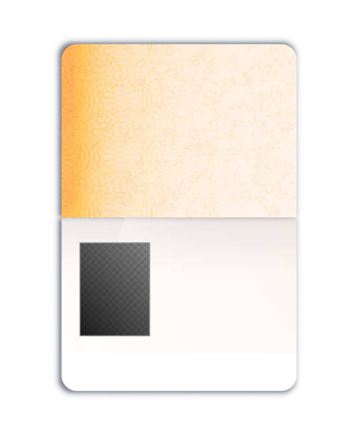 istock Foreign passport template with photo place, realistic blank open travel document isolated on white 1139303360