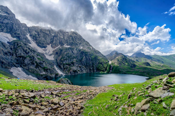 istock Lake reflex mountain in beautiful mountain peak view Kashmir state, India 1139309867