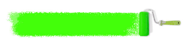 istock paint roller with green paint isolated over white background - 1139321818