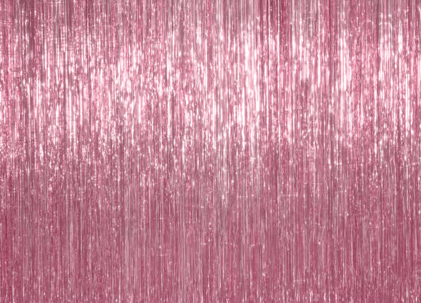 istock pink Christmas tinsel background Christmas lights background 1139328313