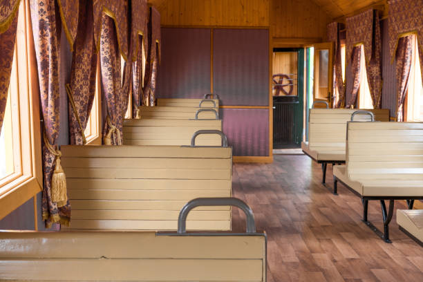 istock interior of the old railway passenger car 1139328446