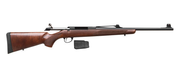 istock Gun rifle isolated on white background 1139330520