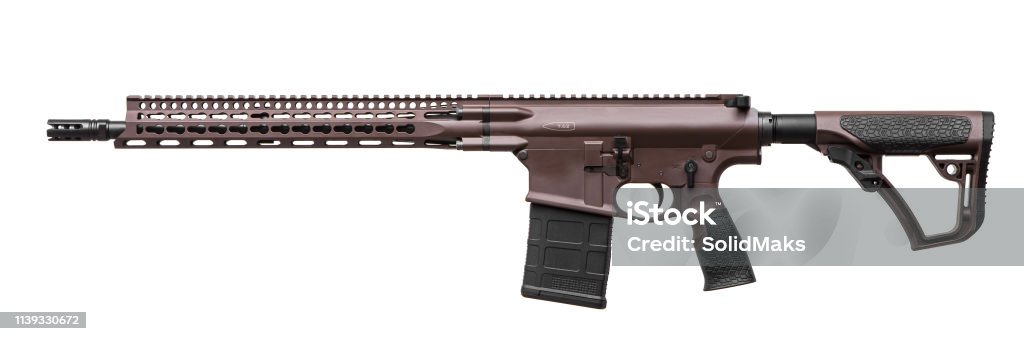 Automatic Rifle Background Modern Automatic Rifle Isolated On White Background Stock Photo ...