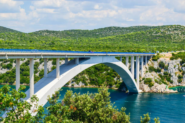 The Krka Bridge on the way to Sibenik, Croatia.