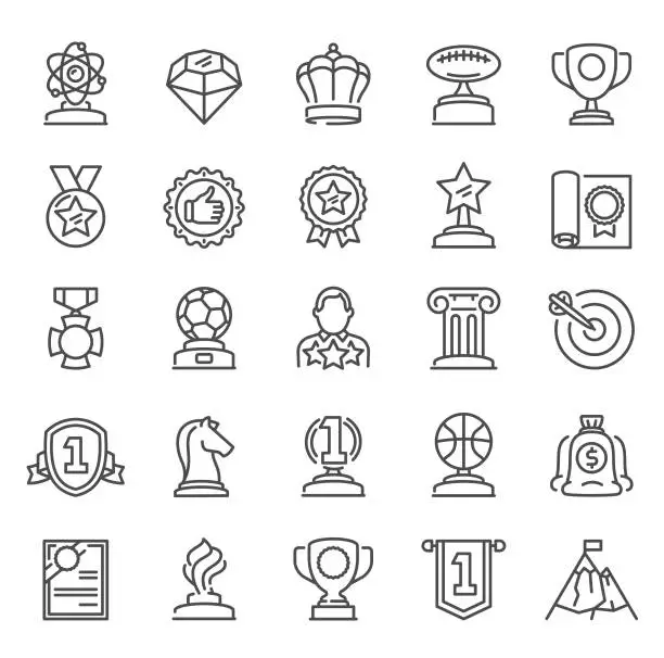 Vector illustration of Awards & Success Icons