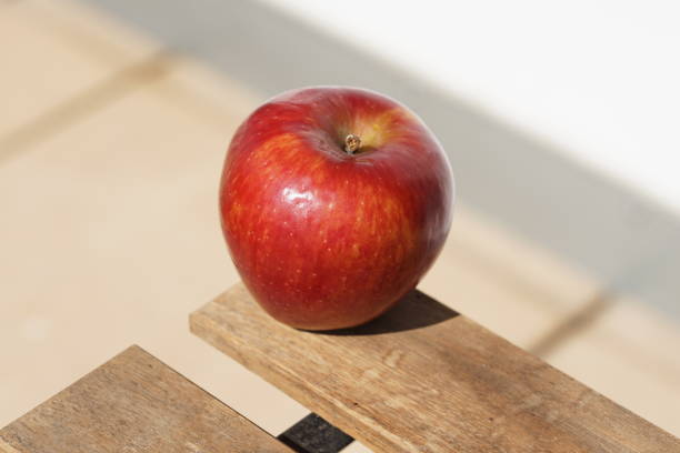 istock Single red Apple on sunny day in macro 1139339912