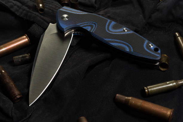 istock Folding knife. Knife in a half-complicated position. 1139343936