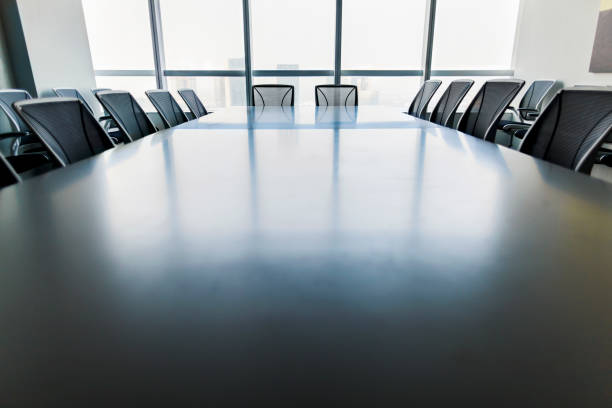istock View of conference room table and chairs 1139348408