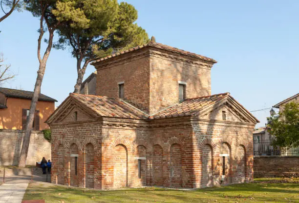 Mausoleum of Galla Placidia in Ravenna, Italy.
