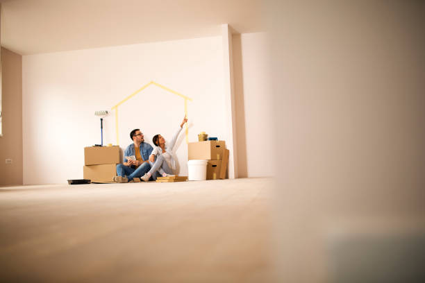 istock Couple choosing color for walls 1139355108
