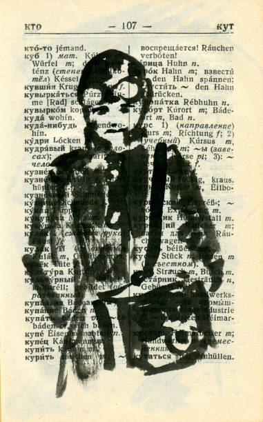 istock Military courier WWI. Graphic drawing. 1139355592
