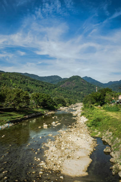 istock landscape of stream and mountain . 1139358546