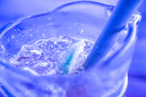 Blue violet cocktail closeup full frame