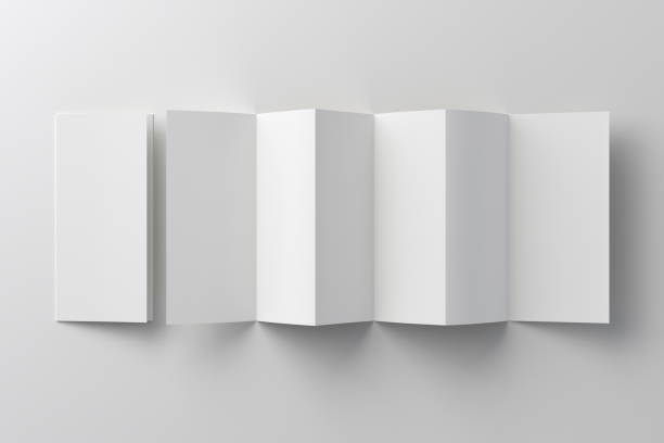 Blank six fold, twelve pages brochure booklet