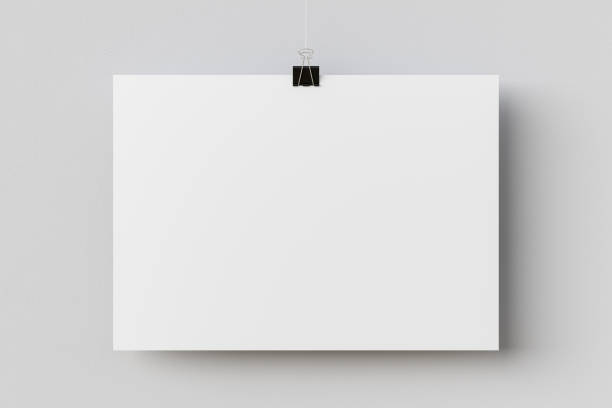 istock Blank paper poster hanging on binder clip 1139362304