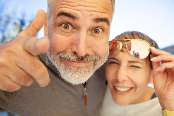 istock Adult Couple posing and making faces 1139363656