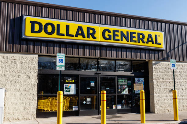 Dollar General Retail Location. Dollar General is a Small-Box Discount Retailer I stock photo