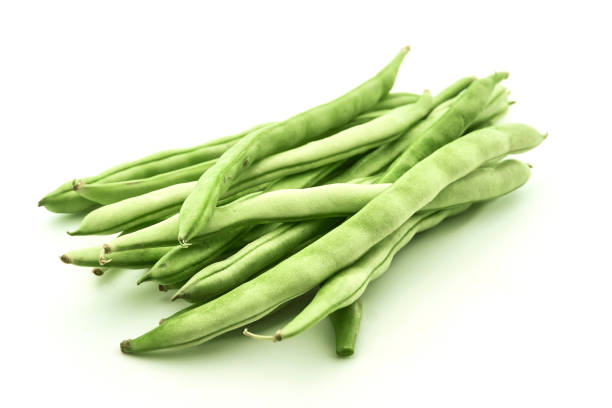 istock Green beans handful isolated on white background cutout 1139373632