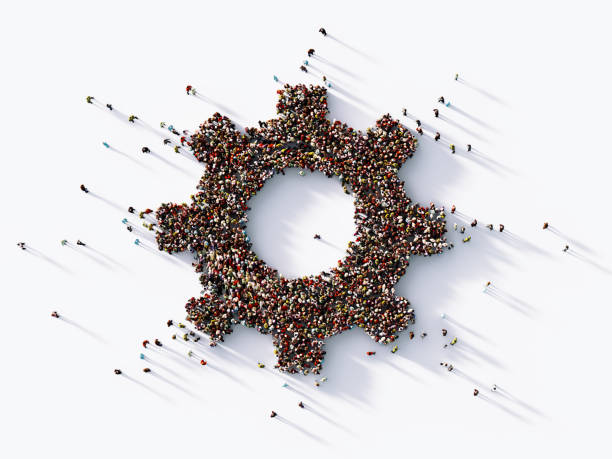 istock Human Crowd Forming A Gear Symbol 1139377545