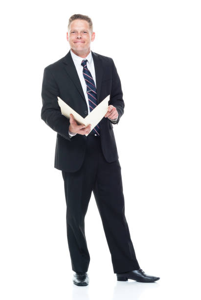 istock Businessman is holding a manila folder 1139387903