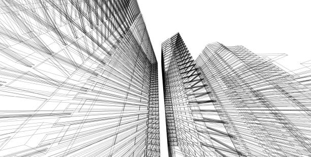 istock Abstract architectral drawing sketch,Illustration 1139392836