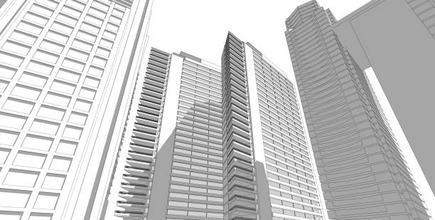 istock Abstract architectral drawing sketch,Illustration 1139392862