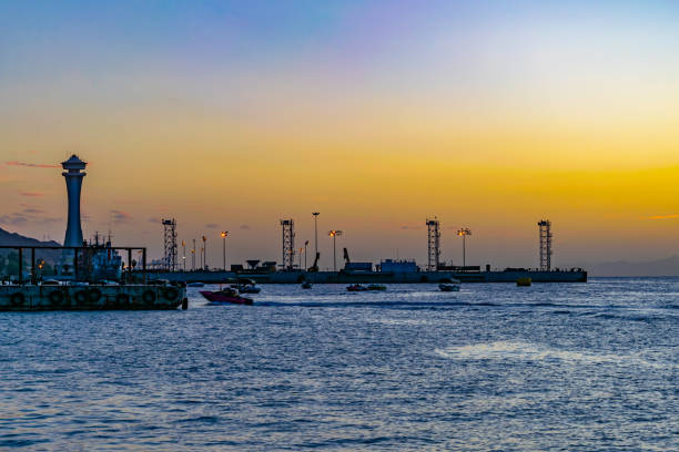 istock Sunset view of a port at Aqaba, Jordan 1139402612