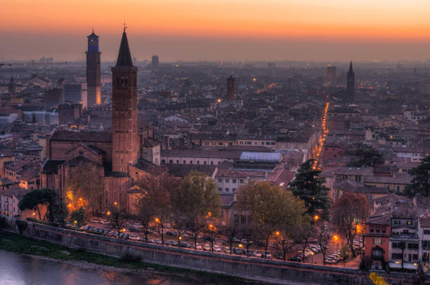 istock Verona, Italy from above at dawn, view with river 1139402658