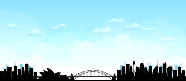 Sydney (All Buildings Are Moveable and Complete) Sydney. All buildings are moveable and complete. sydney opera house stock illustrations