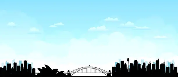 Vector illustration of Sydney (All Buildings Are Moveable and Complete)