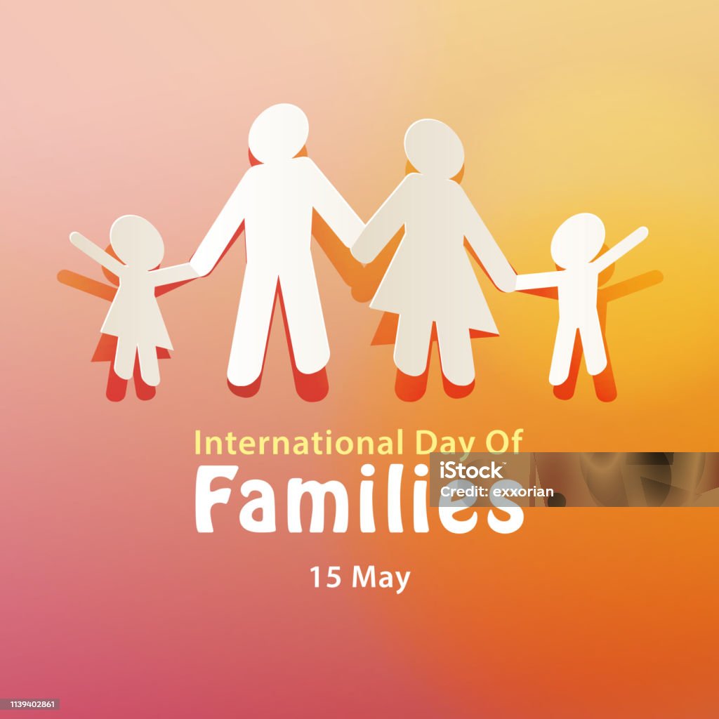 Międzynarodowy Dzień Rodziny 15 maja - Grafika wektorowa royalty-free (Rodzina)