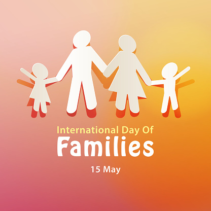 Celebrating the International Day of Families on 15 May annually with paper cutting of a family holding hands together reflecting the importance of family