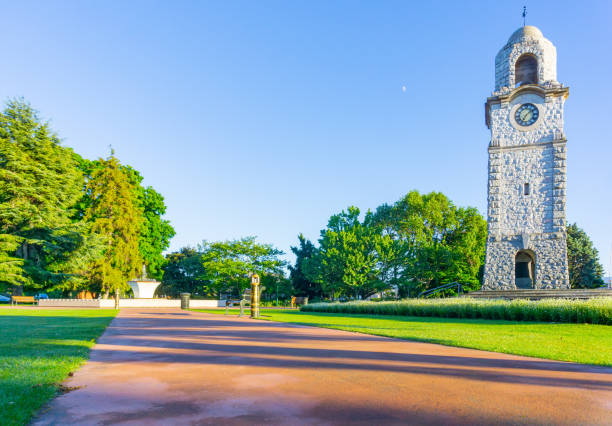 seymour park in der stadt morgen schatten farben und linse flare - blenheim stock-fotos und bilder