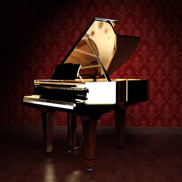 istock Luxury gold grand piano 1139403772