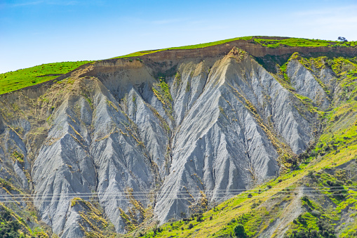 Effects of erosion on hillside in Awatere Valley Marlborough New Zealand