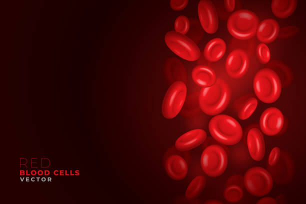 붉은 혈액 세포 흐르는 배경 - blood cell red blood cell blood cell stock illustrations