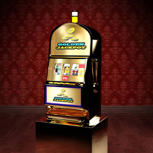 istock Luxury gold poker machine 1139407599