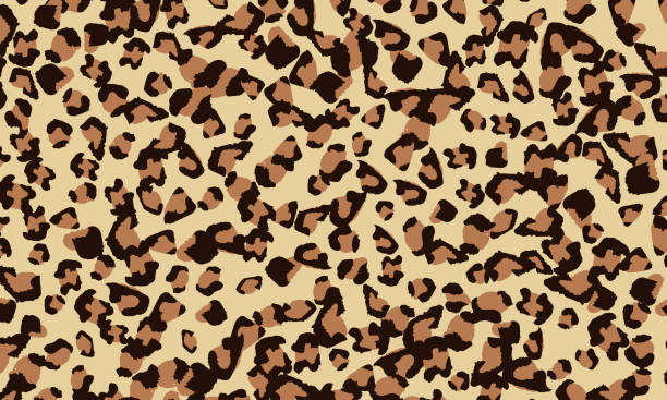 leopard print design. wzór skóry zwierzęcej. - brown silk satin backgrounds stock illustrations