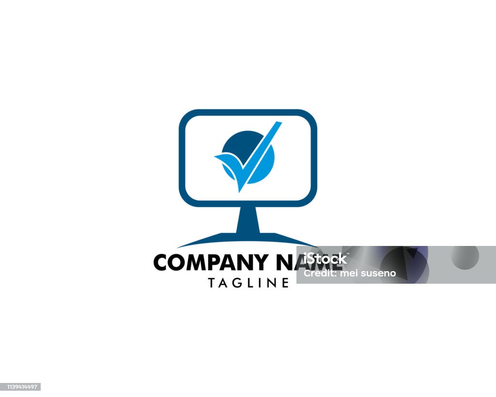 Computer Check Template Computer Check Template Design Vector Stock Illustration - Download ...