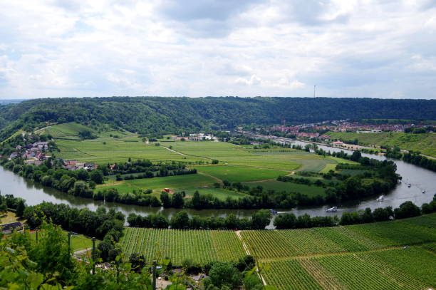 istock South German Countryside with beautiful river loop 1139419391