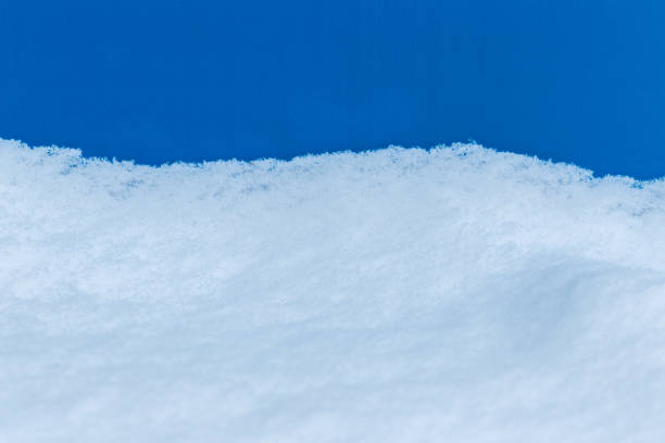 istock White snowy fields under a blue background. Snow texture Top view of the snow. 1139421722