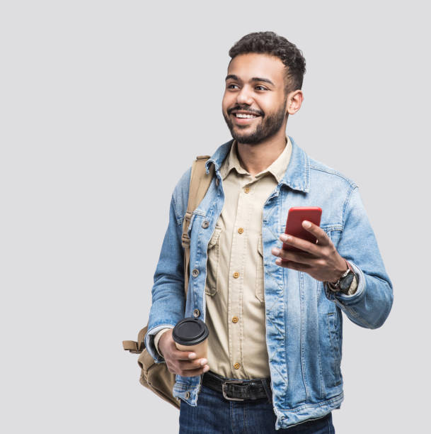 istock Portrait of man international student using smart phone 1139425871