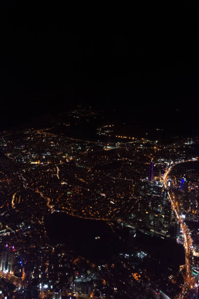 istock Istanbul at night from plane 1139426261