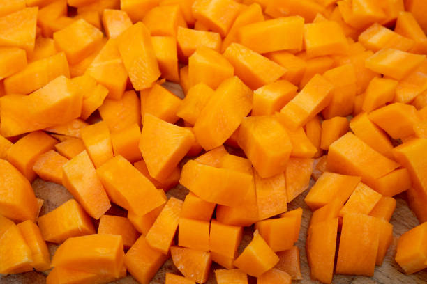 istock Carrots are cut into cubes. 1139427015
