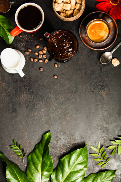 istock Border of various coffee 1139428389