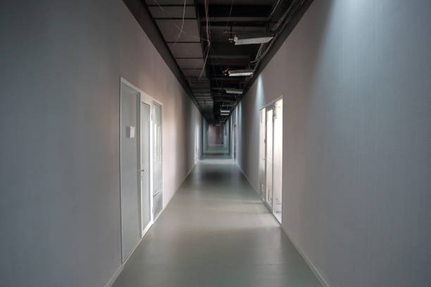 istock Long corridor in the office 1139429168